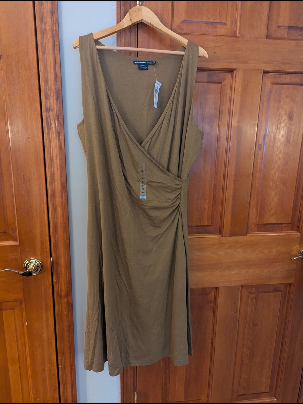 NWT Ralph Lauren Olive Midi Wrap Dress - Picture 7 of 7